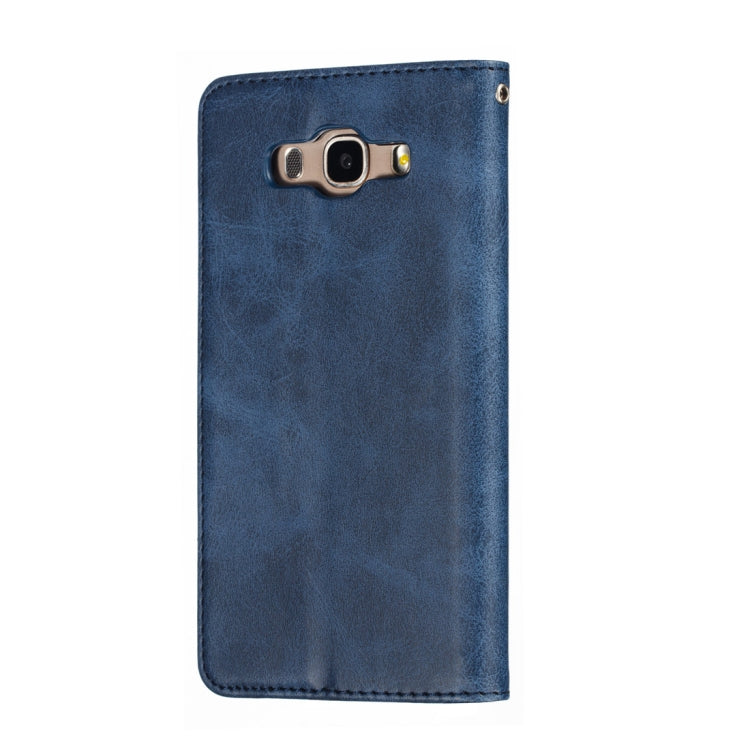Calf Texture Zipper Magnetic Horizontal Flip Leather Case for Galaxy J710, with Wallet & Holder & Card Slots