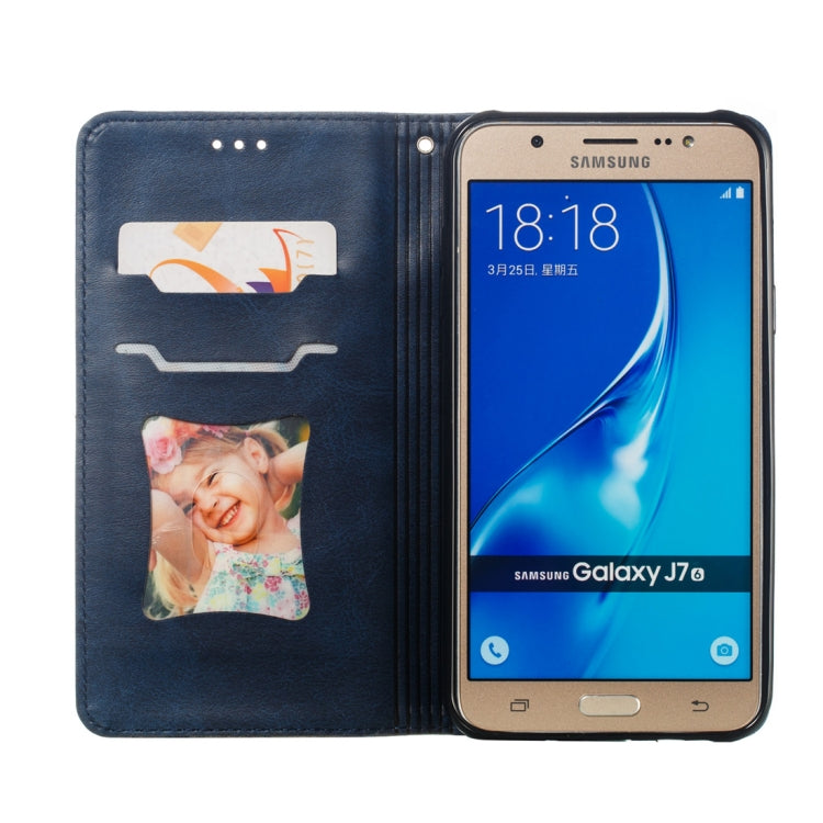 Calf Texture Zipper Magnetic Horizontal Flip Leather Case for Galaxy J710, with Wallet & Holder & Card Slots
