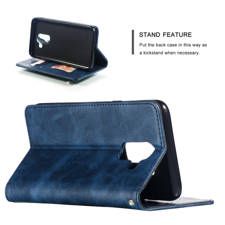 Calf Texture Zipper Magnetic Horizontal Flip Leather Case for Galaxy J8 (2018), with Wallet & Holder & Card Slots