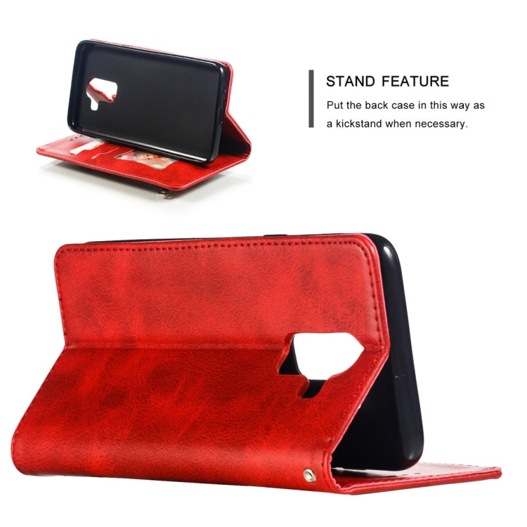 Calf Texture Zipper Magnetic Horizontal Flip Leather Case for Galaxy J8 (2018), with Wallet & Holder & Card Slots