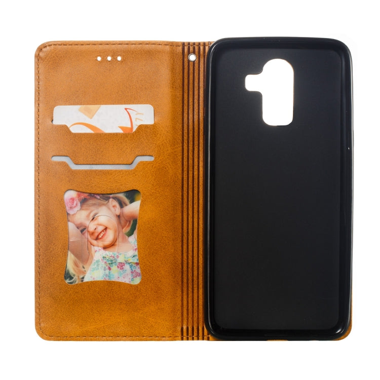 Calf Texture Zipper Magnetic Horizontal Flip Leather Case for Galaxy J8 (2018), with Wallet & Holder & Card Slots