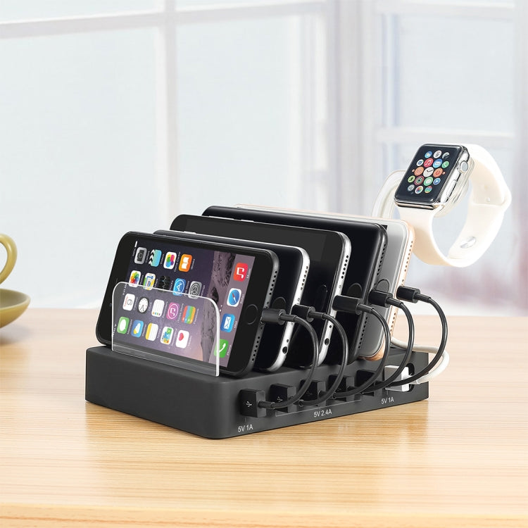 008 Multi-function DC5V/10A (Max) Output 6 Ports USB Detachable Charging Station Smart Charger