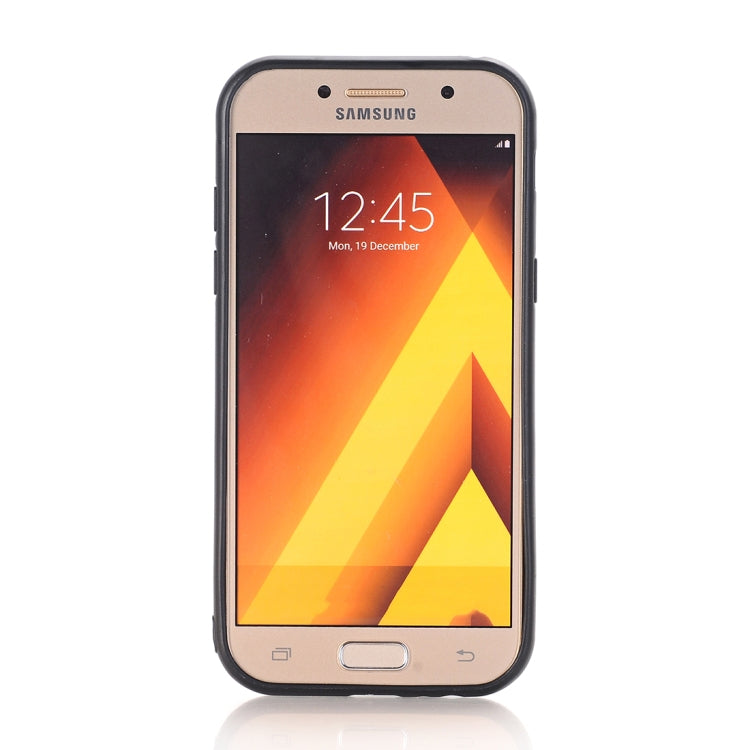 For Galaxy A5 (2017) PU Leather Crazy Horse Texture Flag Detail Protective Back Case