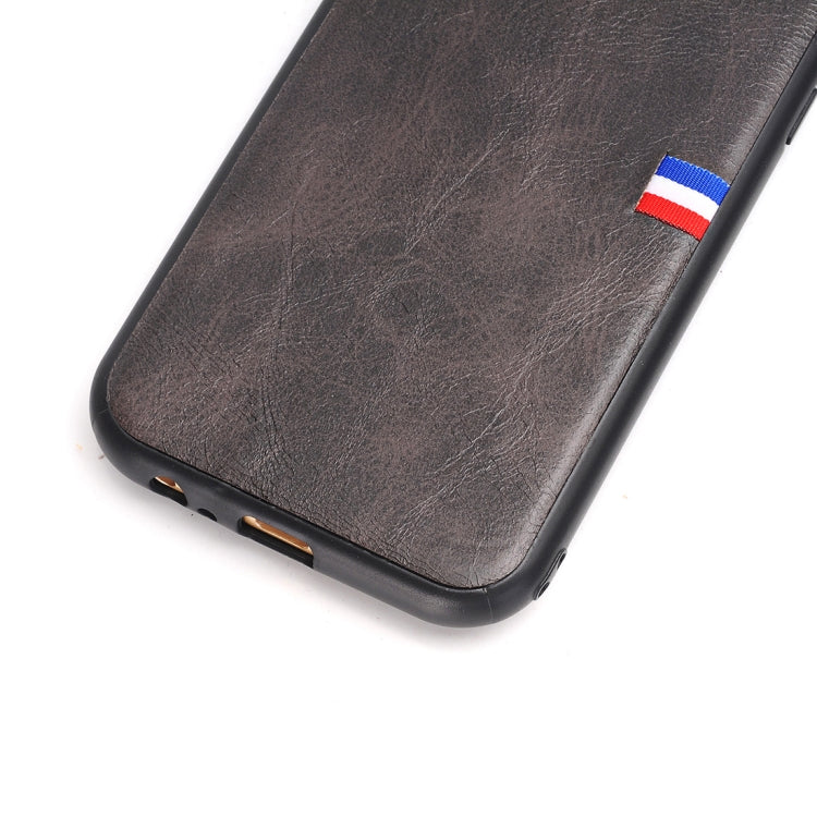 For Galaxy A7 (2017) PU Leather Crazy Horse Texture Flag Detail Protective Back Case