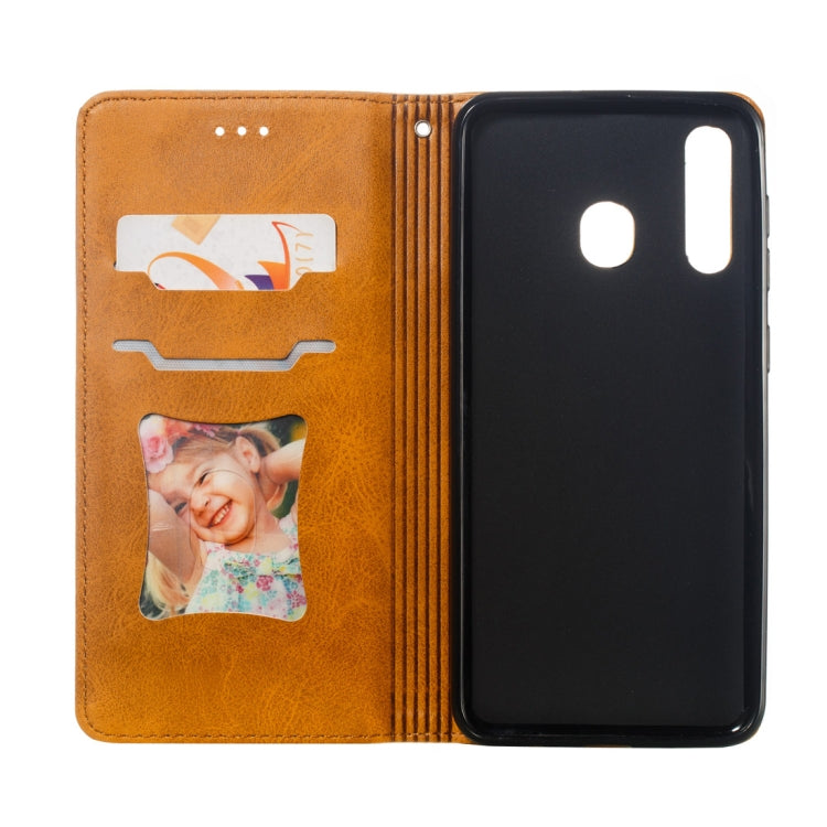 Calf Texture Zipper Magnetic Horizontal Flip Leather Case for Galaxy A30, with Wallet & Holder & Card Slots