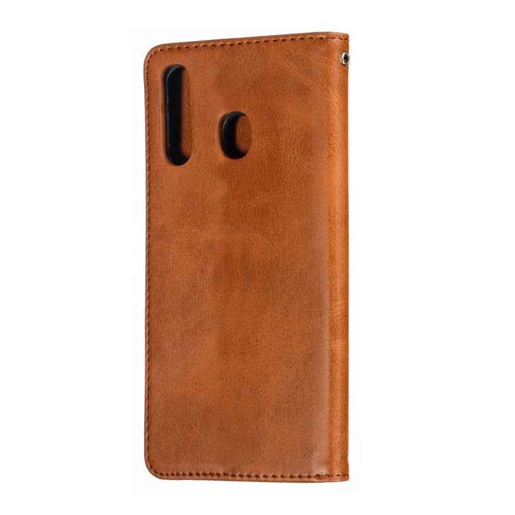 Calf Texture Zipper Magnetic Horizontal Flip Leather Case for Galaxy A30, with Wallet & Holder & Card Slots