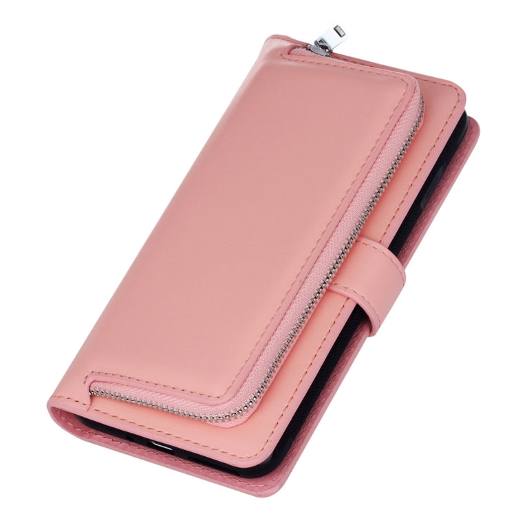 For Galaxy S7 Edge Plain Weave Texture Zipper Horizontal Flip Leather Case with Detachable Back Protective Case & Card Slots & Wallet