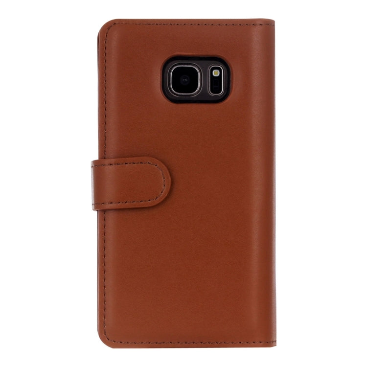 For Galaxy S7 Edge Plain Weave Texture Zipper Horizontal Flip Leather Case with Detachable Back Protective Case & Card Slots & Wallet