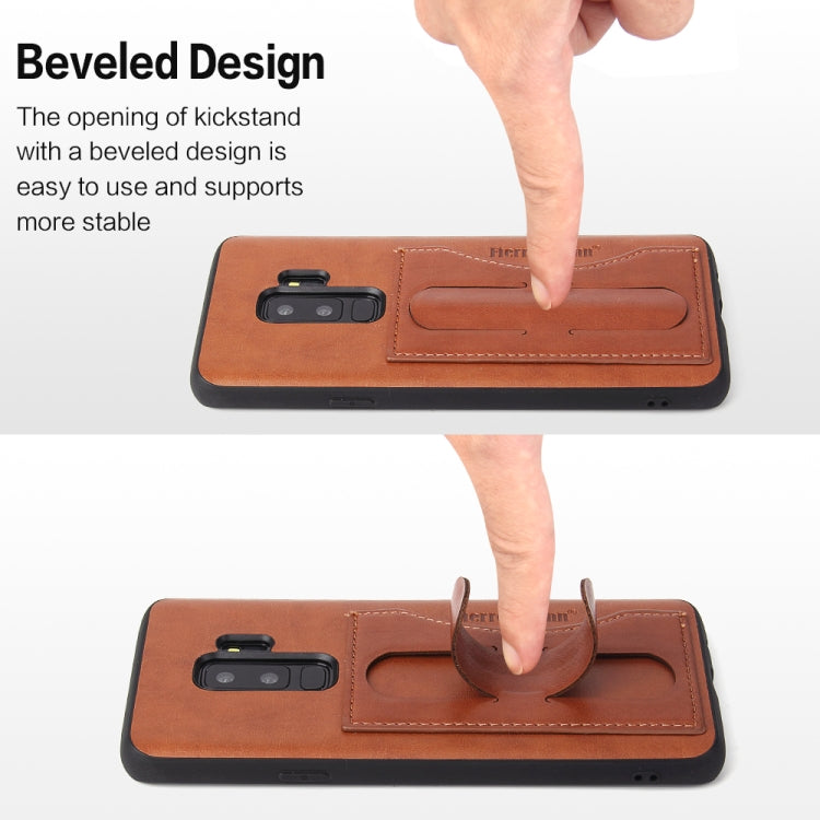 Fierre Shann Full Coverage Protective Leather Case for Galaxy S9,  with Holder & Card Slot