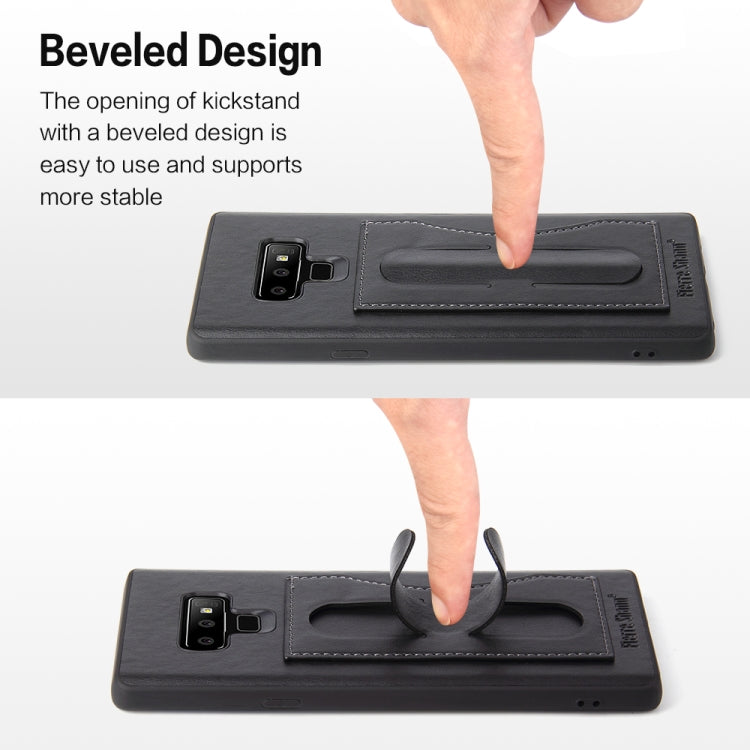 Fierre Shann Full Coverage Protective Leather Case for Galaxy Note9,  with Holder & Card Slot