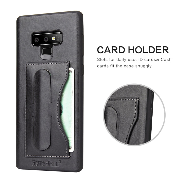 Fierre Shann Full Coverage Protective Leather Case for Galaxy Note9,  with Holder & Card Slot