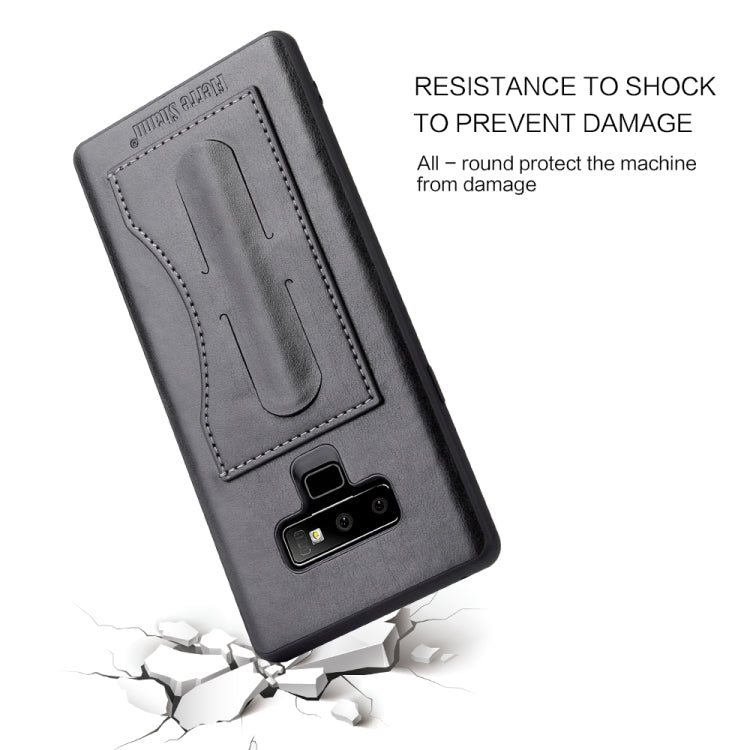 Fierre Shann Full Coverage Protective Leather Case for Galaxy Note9,  with Holder & Card Slot