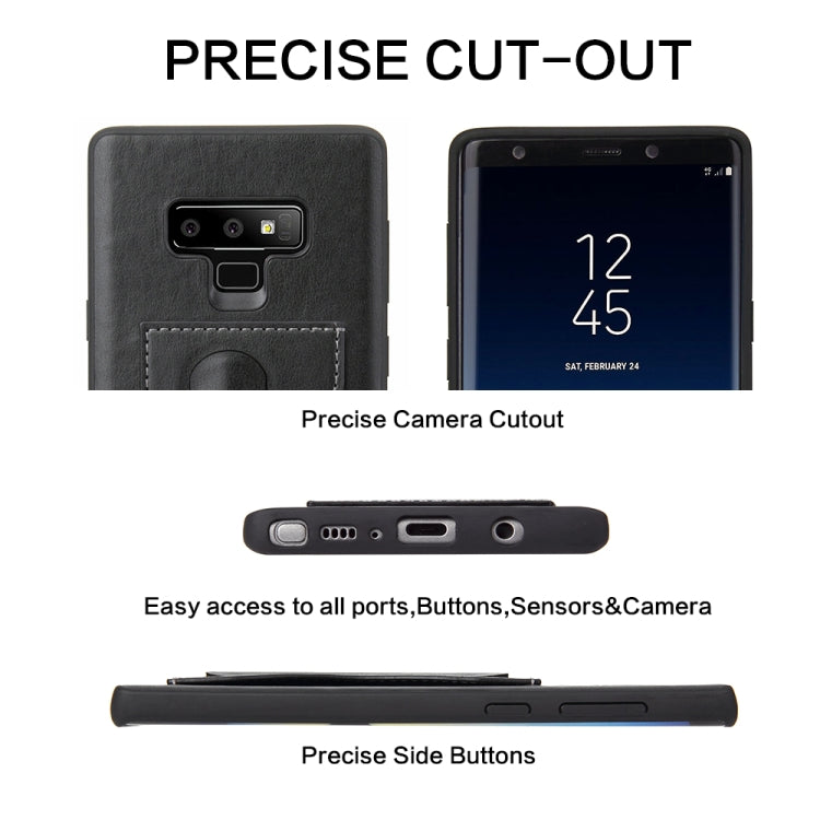 Fierre Shann Full Coverage Protective Leather Case for Galaxy Note9,  with Holder & Card Slot