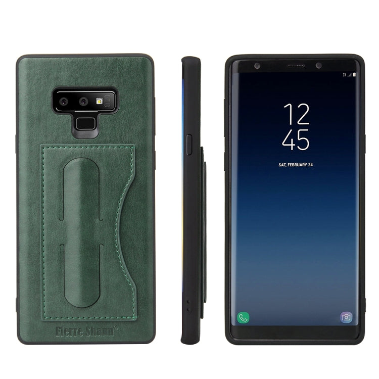 Fierre Shann Full Coverage Protective Leather Case for Galaxy Note9,  with Holder & Card Slot