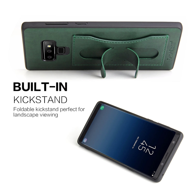 Fierre Shann Full Coverage Protective Leather Case for Galaxy Note9,  with Holder & Card Slot