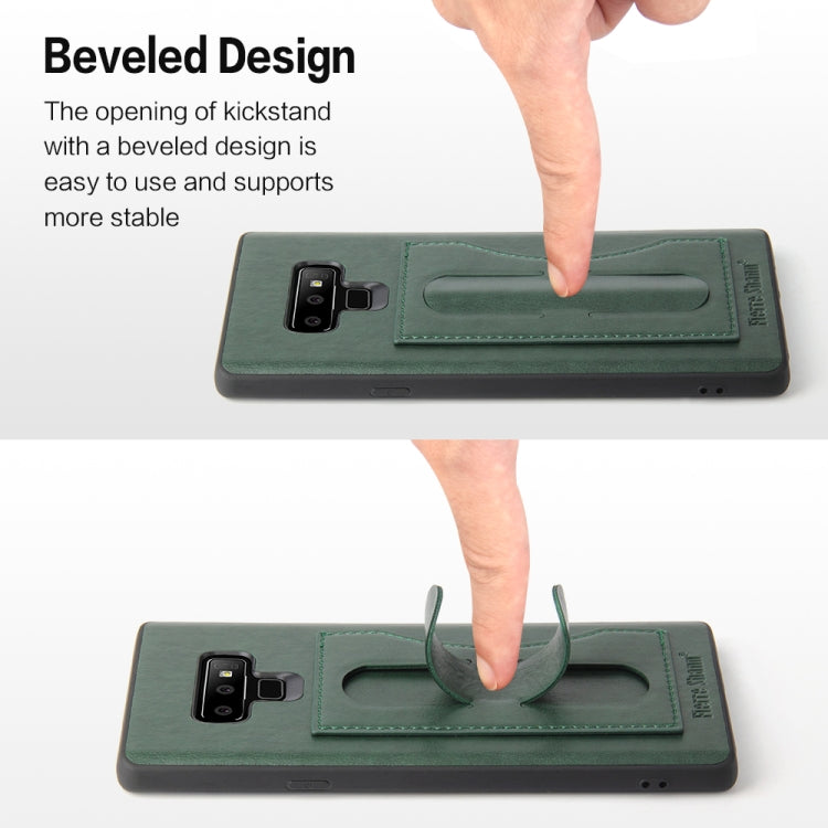 Fierre Shann Full Coverage Protective Leather Case for Galaxy Note9,  with Holder & Card Slot