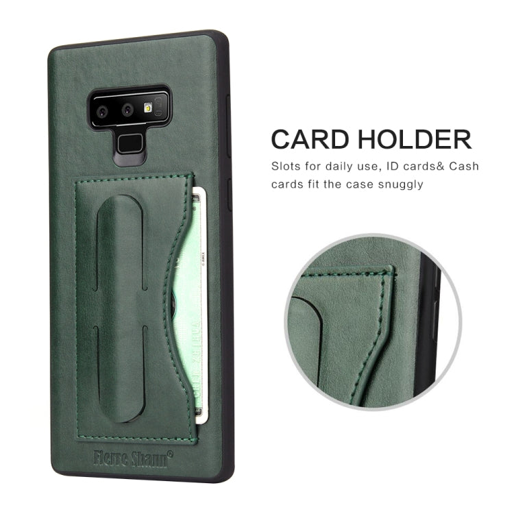 Fierre Shann Full Coverage Protective Leather Case for Galaxy Note9,  with Holder & Card Slot