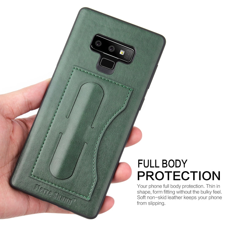 Fierre Shann Full Coverage Protective Leather Case for Galaxy Note9,  with Holder & Card Slot