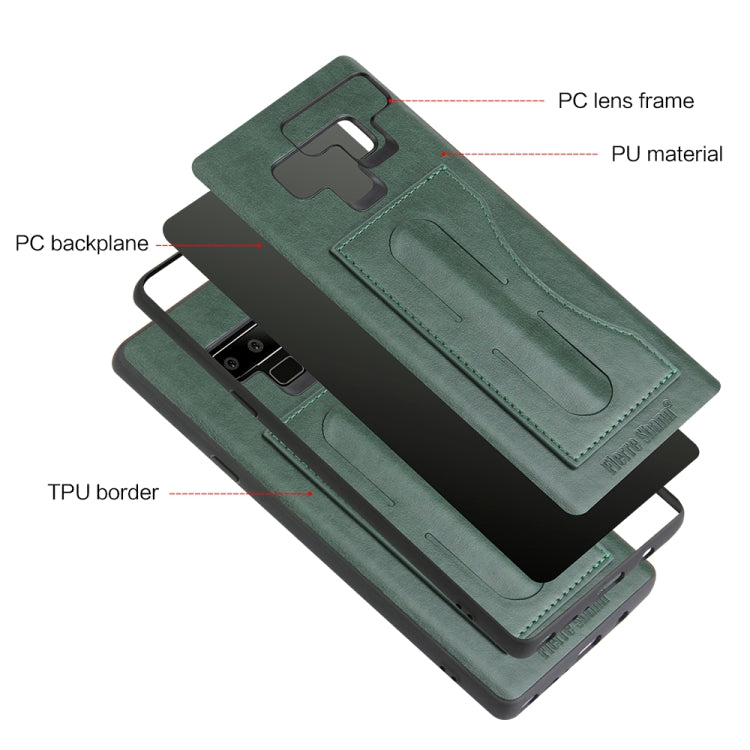 Fierre Shann Full Coverage Protective Leather Case for Galaxy Note9,  with Holder & Card Slot
