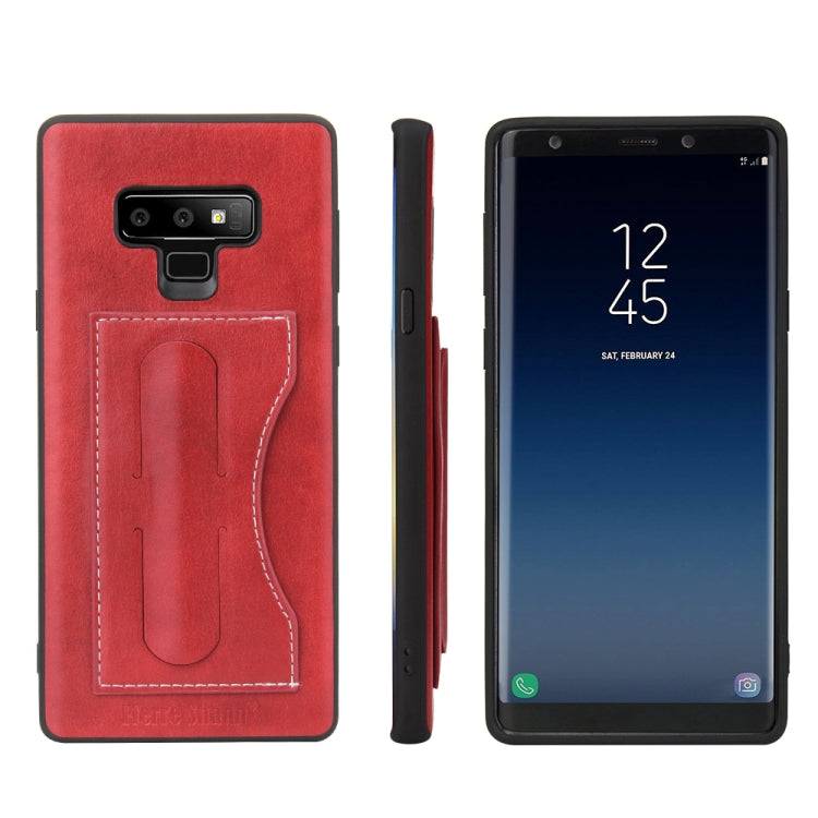 Fierre Shann Full Coverage Protective Leather Case for Galaxy Note9,  with Holder & Card Slot