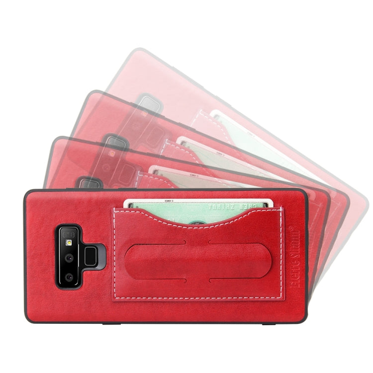 Fierre Shann Full Coverage Protective Leather Case for Galaxy Note9,  with Holder & Card Slot