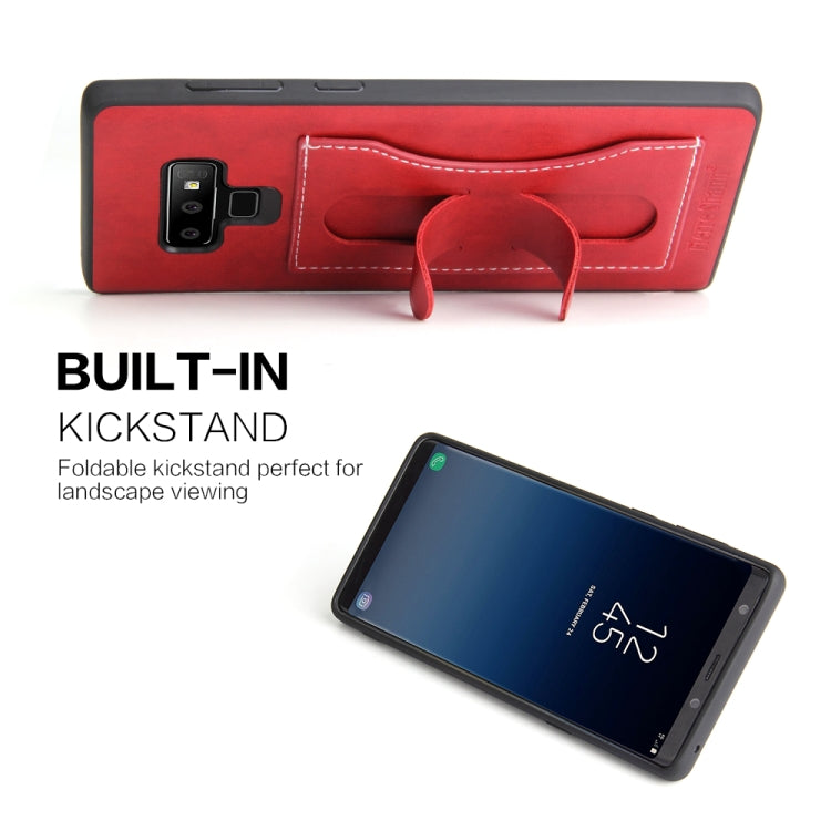 Fierre Shann Full Coverage Protective Leather Case for Galaxy Note9,  with Holder & Card Slot
