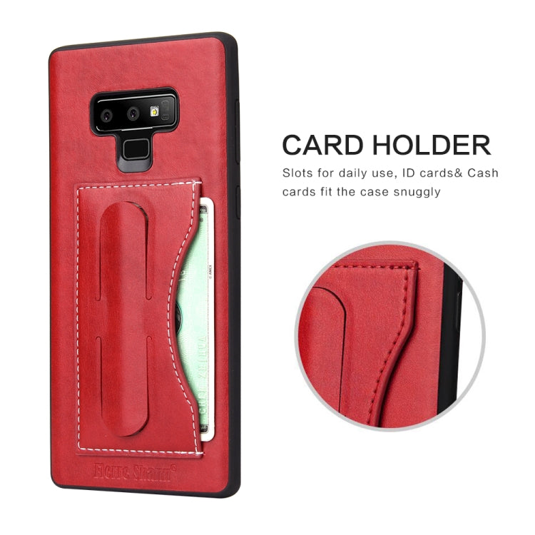 Fierre Shann Full Coverage Protective Leather Case for Galaxy Note9,  with Holder & Card Slot