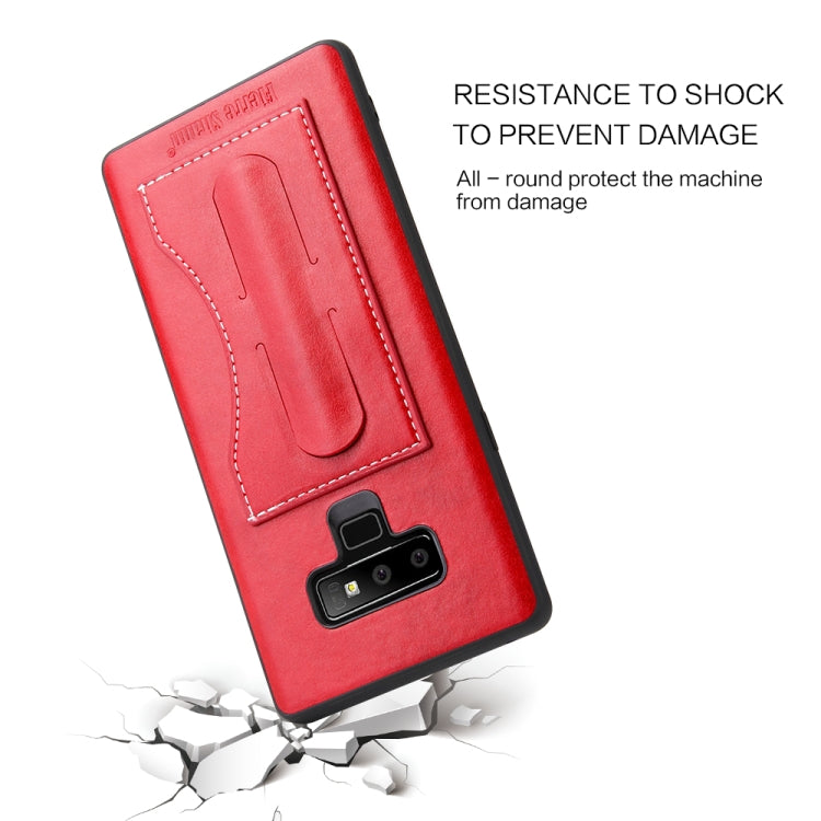 Fierre Shann Full Coverage Protective Leather Case for Galaxy Note9,  with Holder & Card Slot