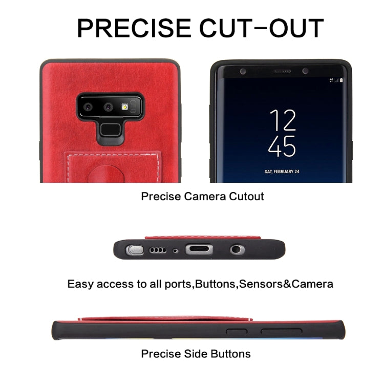 Fierre Shann Full Coverage Protective Leather Case for Galaxy Note9,  with Holder & Card Slot
