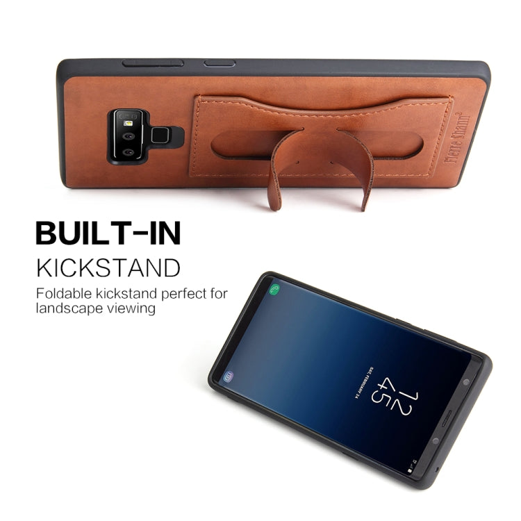 Fierre Shann Full Coverage Protective Leather Case for Galaxy Note9,  with Holder & Card Slot