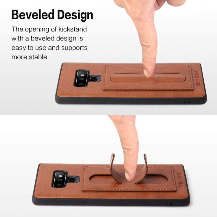 Fierre Shann Full Coverage Protective Leather Case for Galaxy Note9,  with Holder & Card Slot