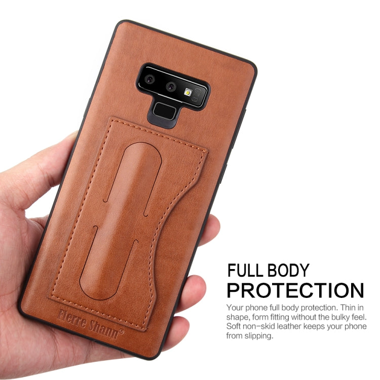 Fierre Shann Full Coverage Protective Leather Case for Galaxy Note9,  with Holder & Card Slot
