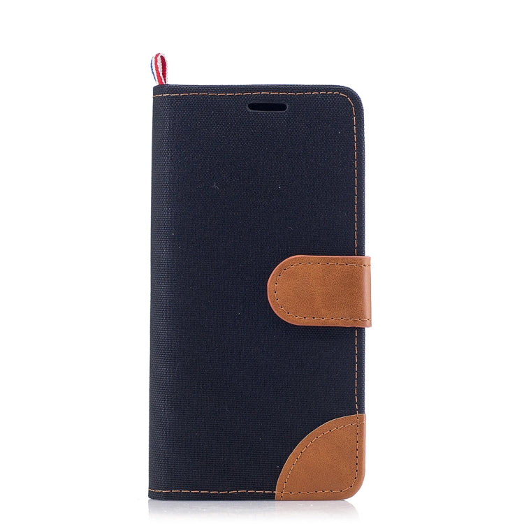 For Galaxy A8 (2018) Denim Texture Horizontal Flip Leather Case with Holder & Card Slots