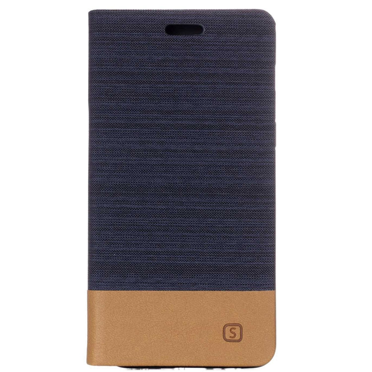 For Galaxy A8 (2018) Canvas Texture PU + TPU Horizontal Flip Leather Case with Holder & Card Slot