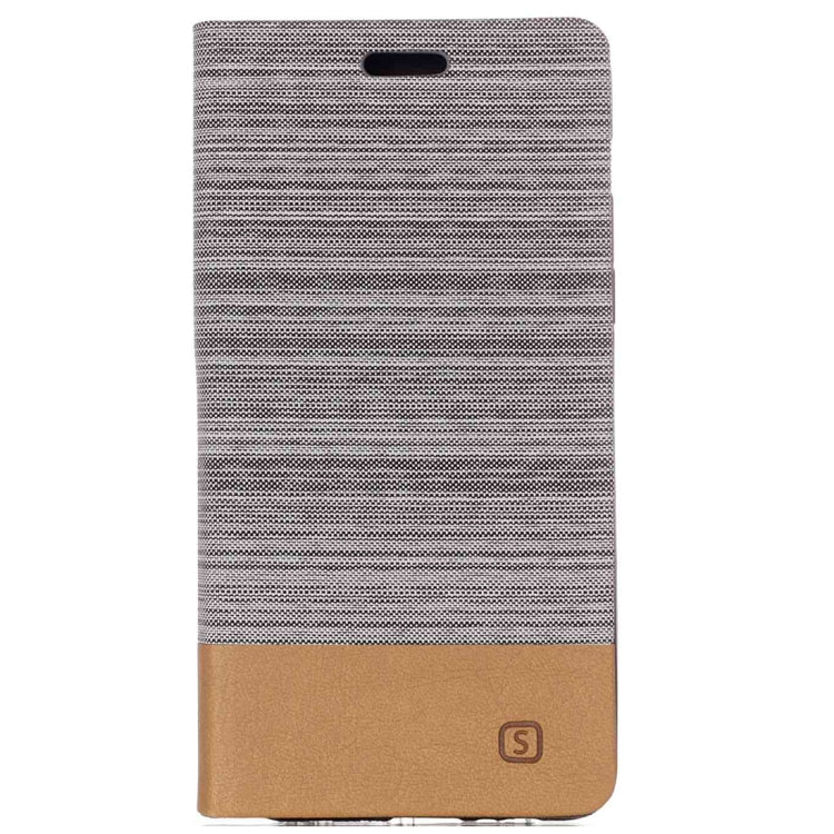 For Galaxy A8 (2018) Canvas Texture PU + TPU Horizontal Flip Leather Case with Holder & Card Slot