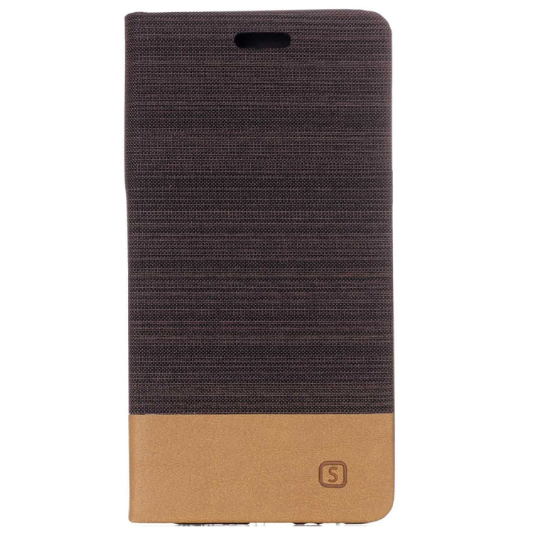 For Galaxy A8 (2018) Canvas Texture PU + TPU Horizontal Flip Leather Case with Holder & Card Slot