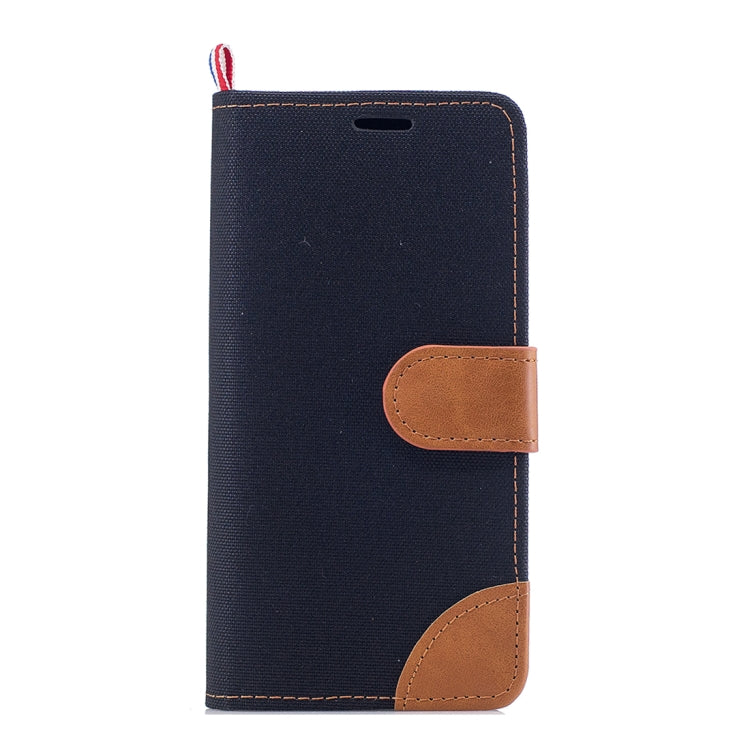 For Galaxy A8+ (2018) Denim Texture Horizontal Flip Leather Case with Holder & Card Slots