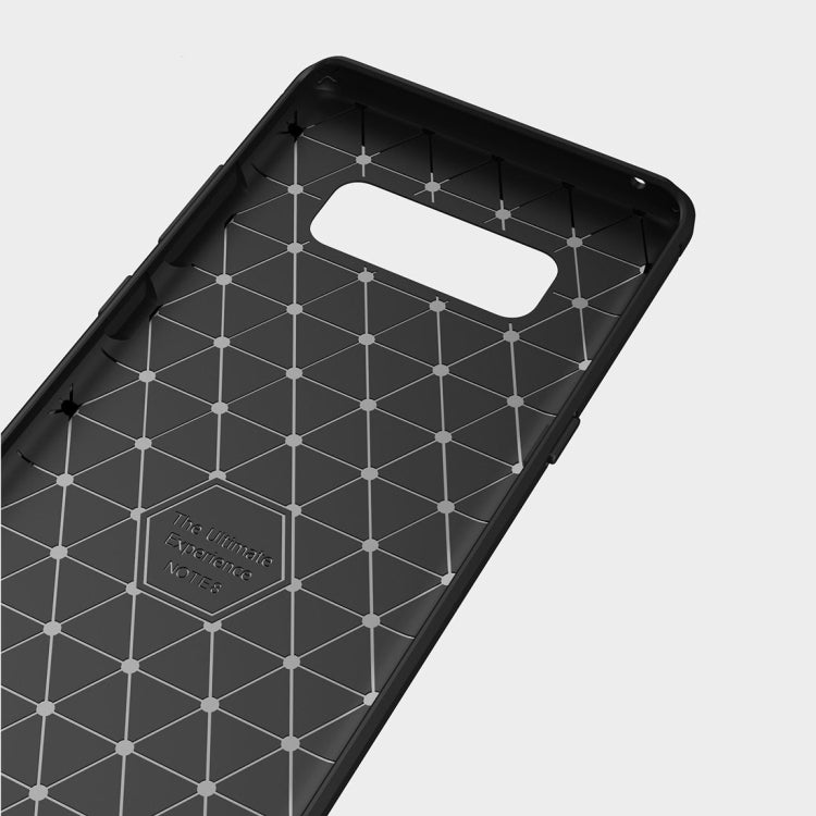 For Galaxy Note 8 Carbon Fiber TPU Brushed Texture Shockproof Protective Back Cover Case