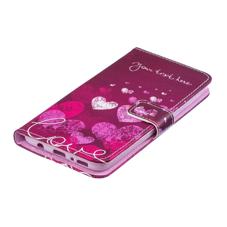 Letter Heart Pattern Horizontal Flip Leather Case for Galaxy M20, with Holder & Card Slots & Wallet