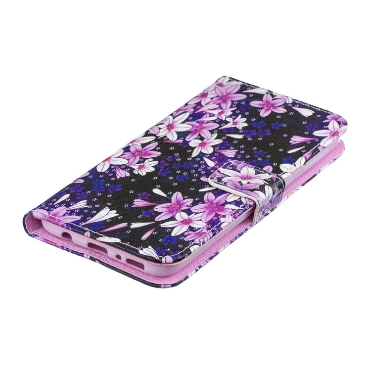 Lily Pattern Horizontal Flip Leather Case for Galaxy M20, with Holder & Card Slots & Wallet