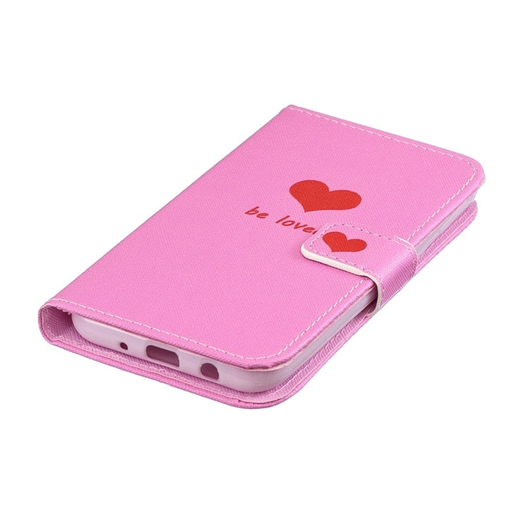 Heart Pattern Horizontal Flip Leather Case for Galaxy A2 Core, with Holder & Card Slots & Wallet