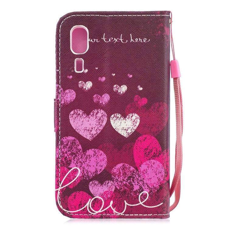 Letter Heart Pattern Horizontal Flip Leather Case for Galaxy A2 Core, with Holder & Card Slots & Wallet