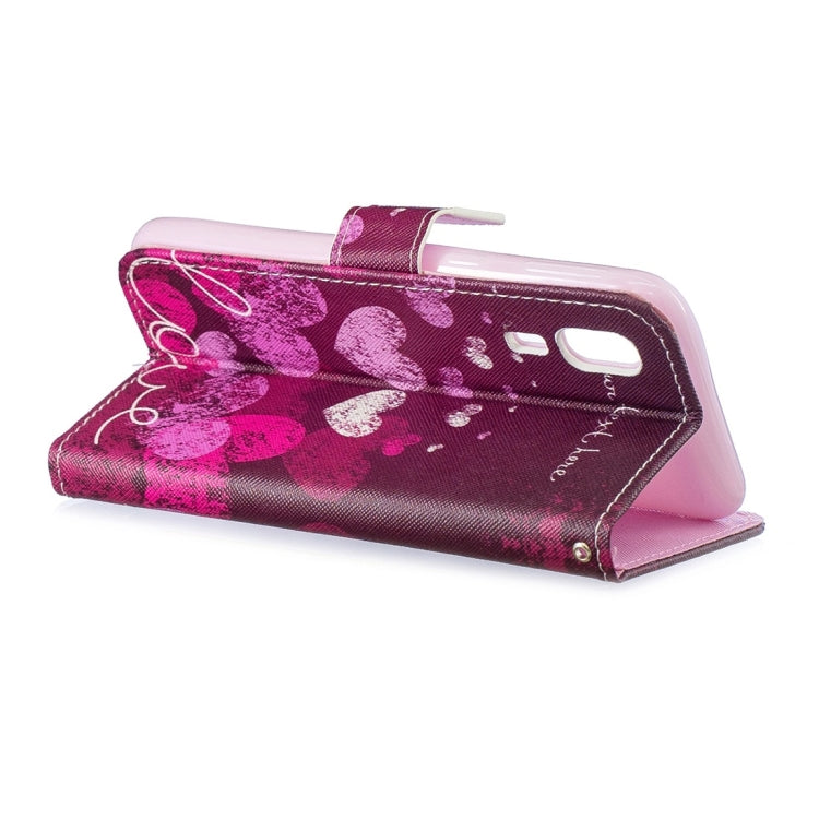 Letter Heart Pattern Horizontal Flip Leather Case for Galaxy A2 Core, with Holder & Card Slots & Wallet