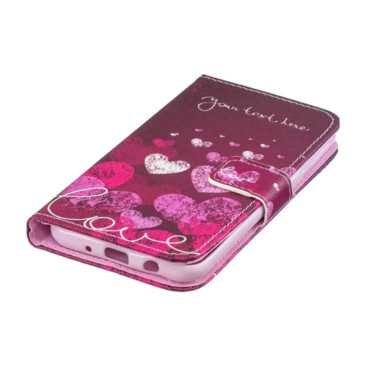 Letter Heart Pattern Horizontal Flip Leather Case for Galaxy A2 Core, with Holder & Card Slots & Wallet