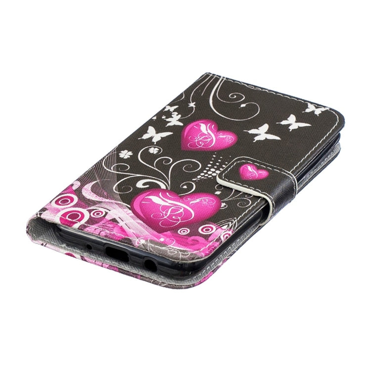 Little Peach Heart Pattern Horizontal Flip Leather Case for Galaxy A2 Core, with Holder & Card Slots & Wallet