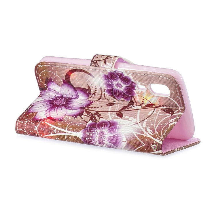 Lotus Pattern Horizontal Flip Leather Case for Galaxy A2 Core, with Holder & Card Slots & Wallet