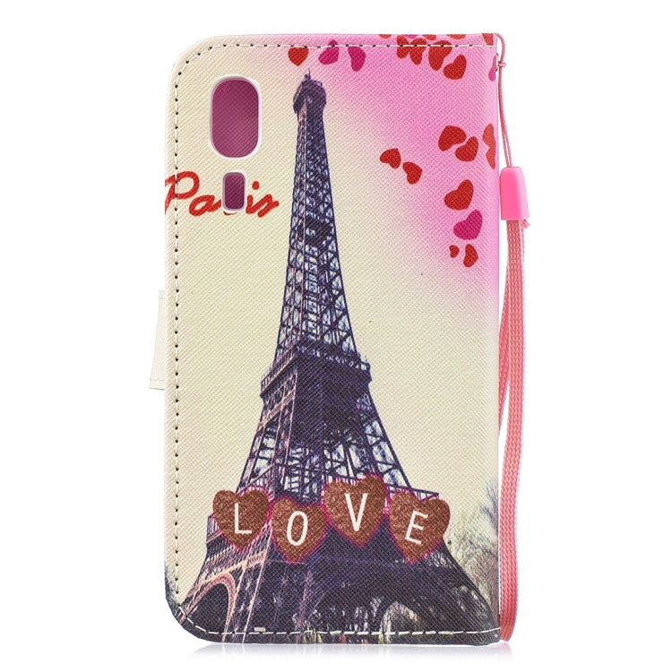 Love Tower Pattern Horizontal Flip Leather Case for Galaxy A2 Core, with Holder & Card Slots & Wallet