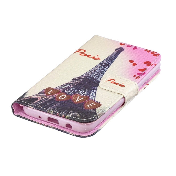 Love Tower Pattern Horizontal Flip Leather Case for Galaxy A2 Core, with Holder & Card Slots & Wallet