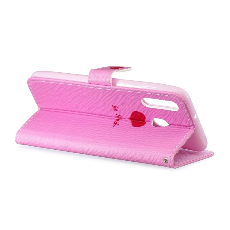 Heart Pattern Horizontal Flip Leather Case for Galaxy M30, with Holder & Card Slots & Wallet