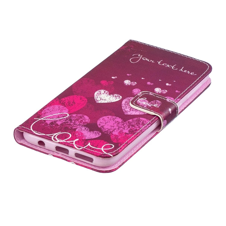Letter Heart Pattern Horizontal Flip Leather Case for Galaxy M30, with Holder & Card Slots & Wallet